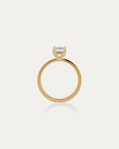 Marquise Shaped Three Stone Lab Grown Diamond Engagement Ring