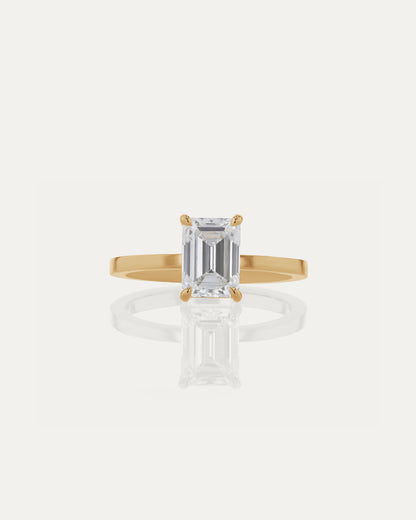 Marquise Shaped Three Stone Lab Grown Diamond Engagement Ring