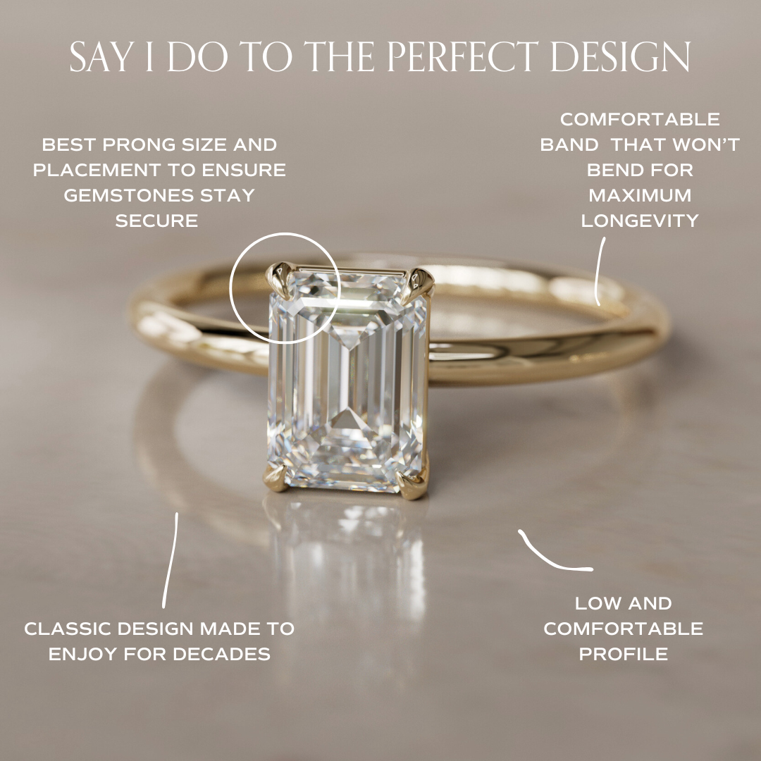 Marquise Shaped Three Stone Lab Grown Diamond Engagement Ring