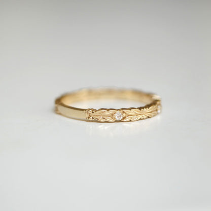 0.25 TCW Round Shaped Half Eternity Lab Grown Diamond Wedding Band