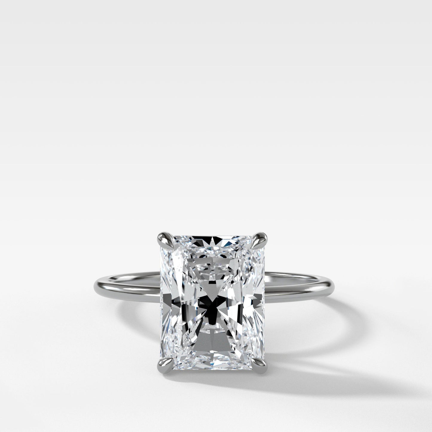 Marquise Shaped Three Stone Lab Grown Diamond Engagement Ring
