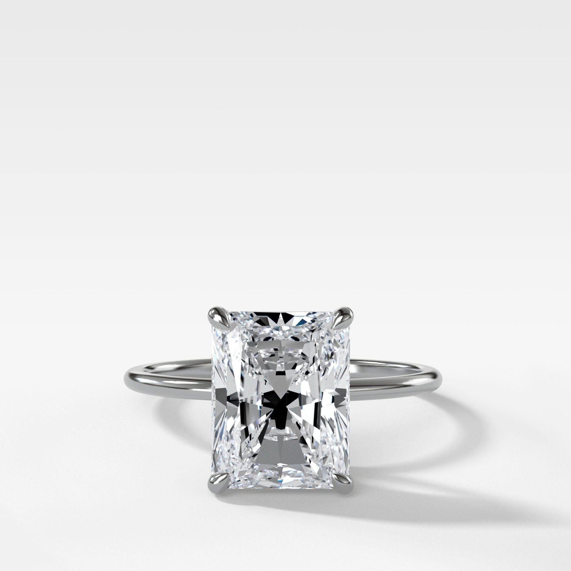 Marquise Shaped Three Stone Lab Grown Diamond Engagement Ring