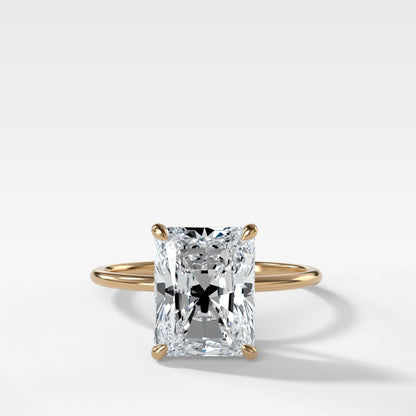Marquise Shaped Three Stone Lab Grown Diamond Engagement Ring