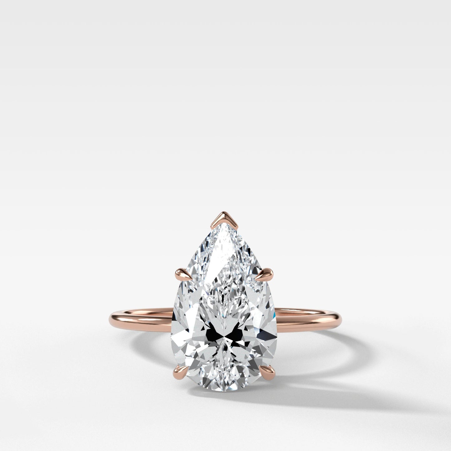 Marquise Shaped Three Stone Lab Grown Diamond Engagement Ring