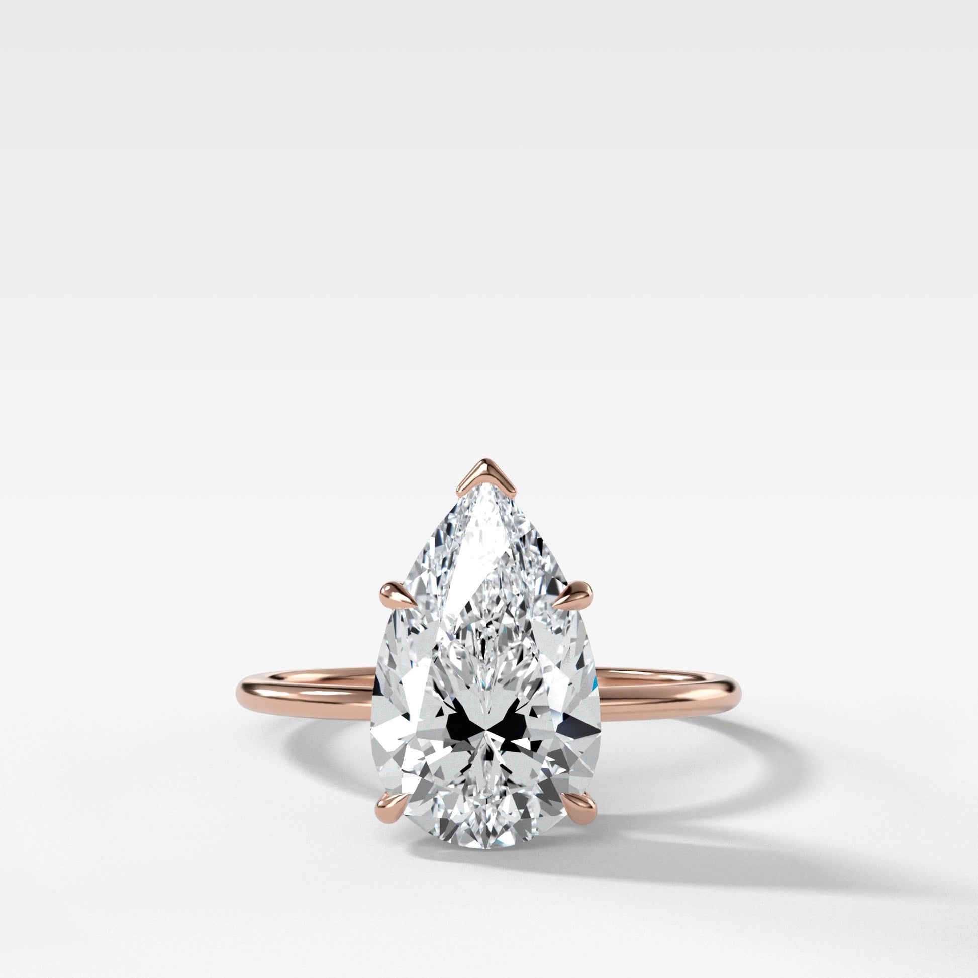 Marquise Shaped Three Stone Lab Grown Diamond Engagement Ring