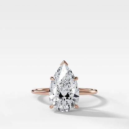 Marquise Shaped Three Stone Lab Grown Diamond Engagement Ring