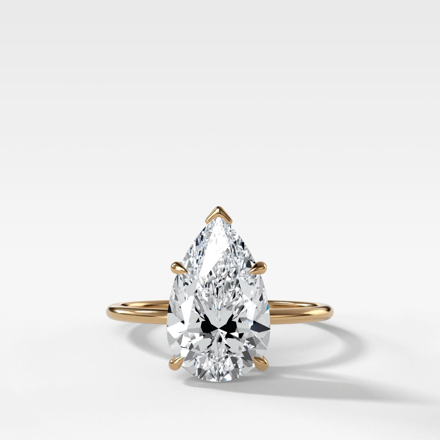 Marquise Shaped Three Stone Lab Grown Diamond Engagement Ring