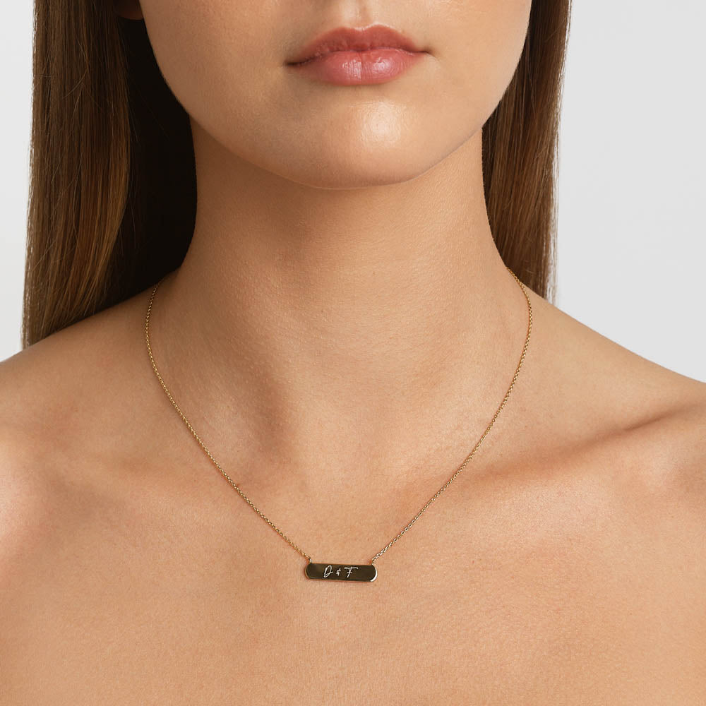 Engravable Horizontal Necklace