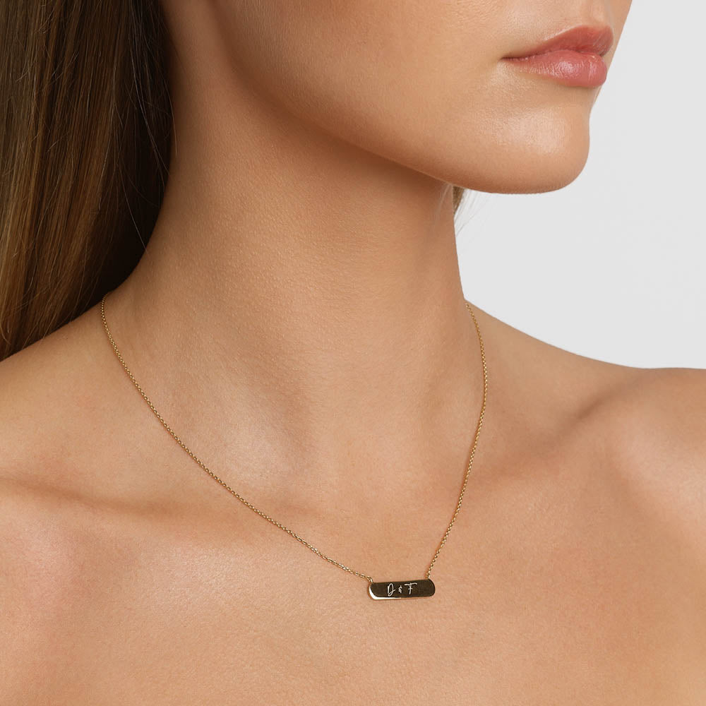 Engravable Horizontal Necklace