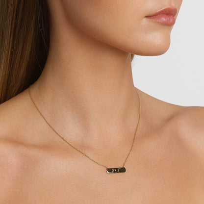 Engravable Horizontal Necklace