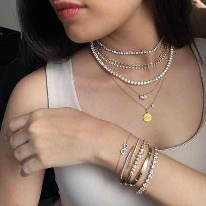 1.0 CT Pear Moissanite Diamond Two Stone Pendant Necklace in Solid Gold 8