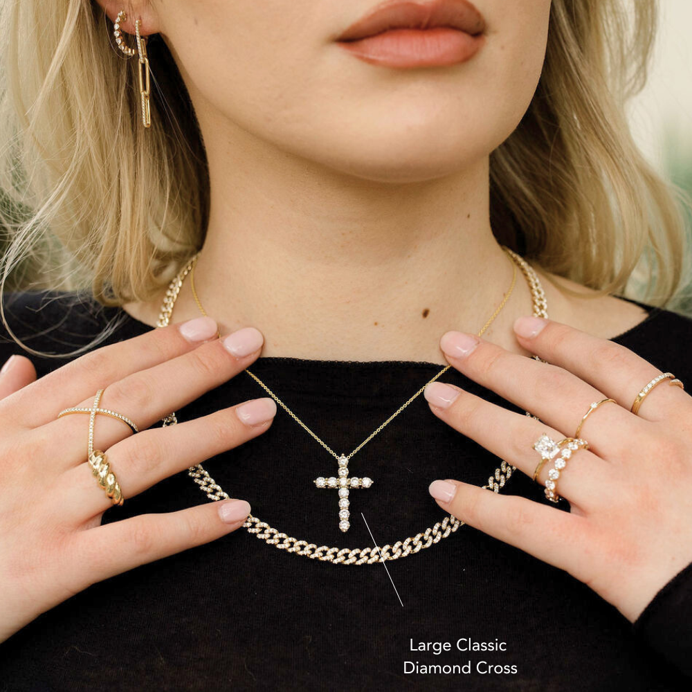 Classic 1.0 TCW Moissanite Diamond Solitaire Pendant Necklace in Solid Gold 6