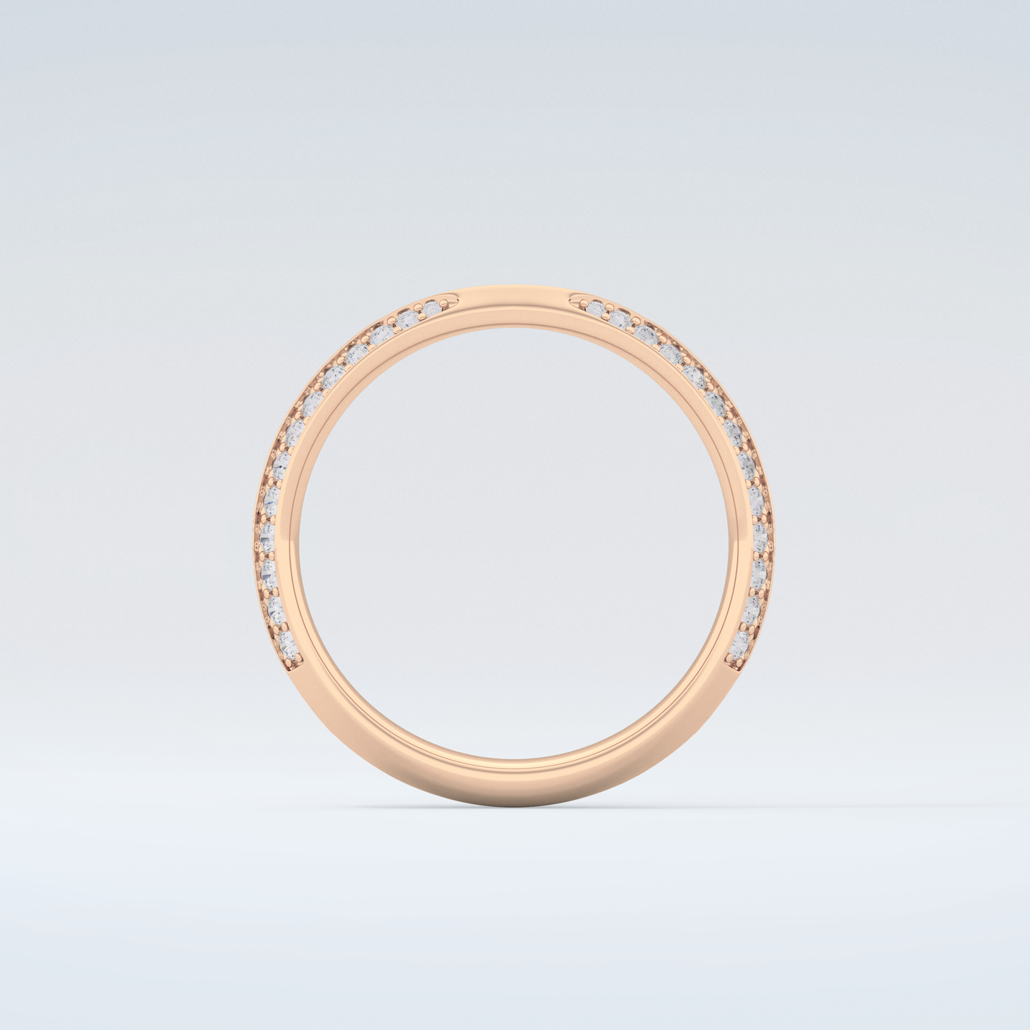 0.16 TCW Round Shaped Moissanite Wedding Band 8