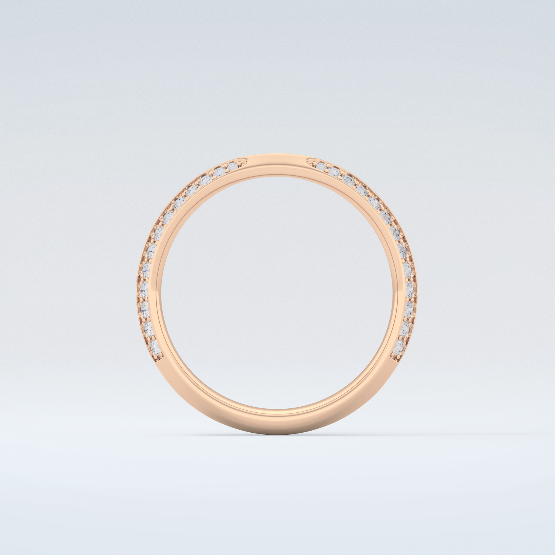 0.16 TCW Round Shaped Moissanite Wedding Band 8