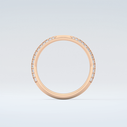 0.16 TCW Round Shaped Moissanite Wedding Band 8