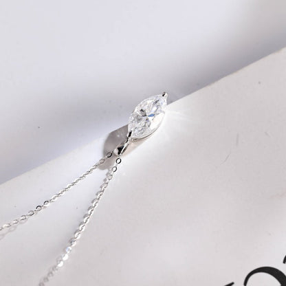 0.17 CT Moissanite Diamond Cross Pendant Necklace in Solid Gold 9