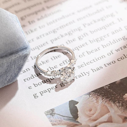 Stunning 2.0 CT Round Moissanite Engagement Ring with Pave Design 6
