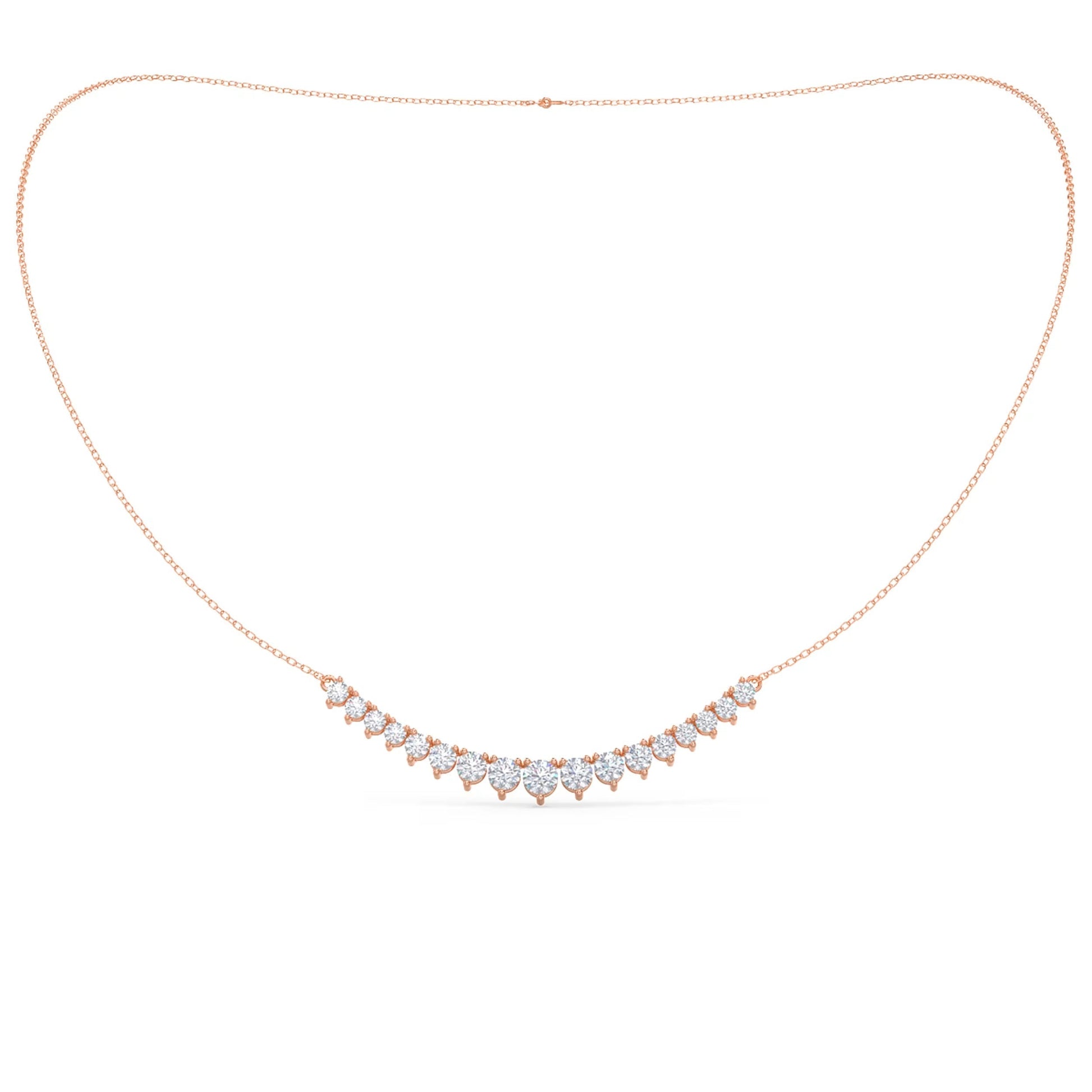 0.40 TCW Round Moissanite Diamond Mini Choker Necklace in Solid Gold 7