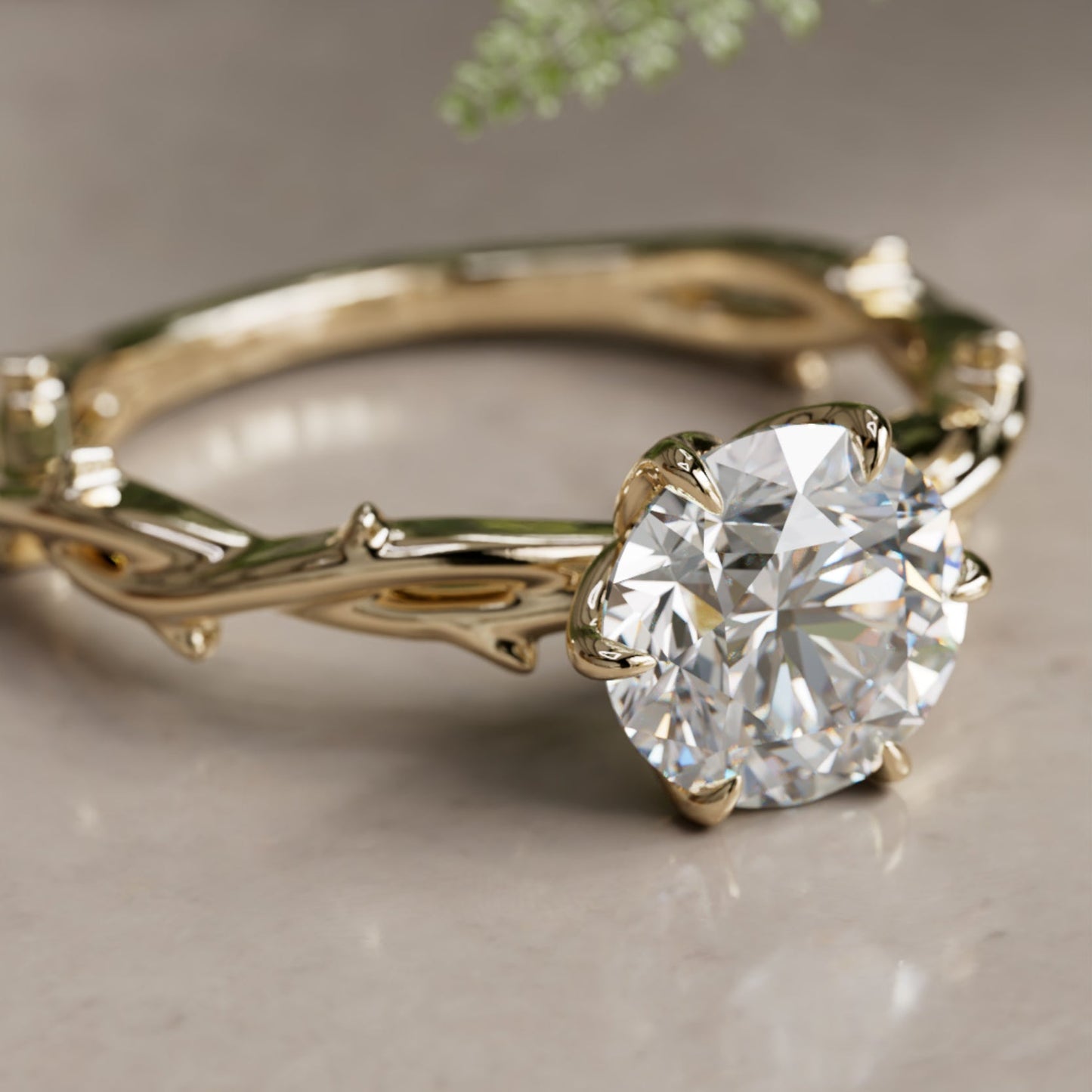 Marquise Shaped Three Stone Lab Grown Diamond Engagement Ring