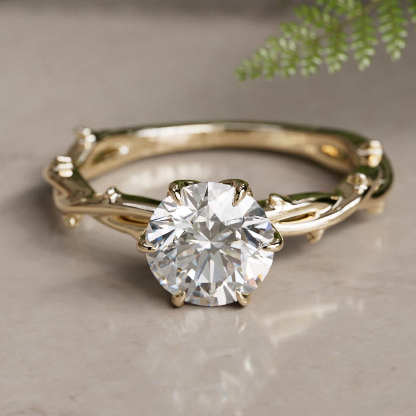Marquise Shaped Three Stone Lab Grown Diamond Engagement Ring