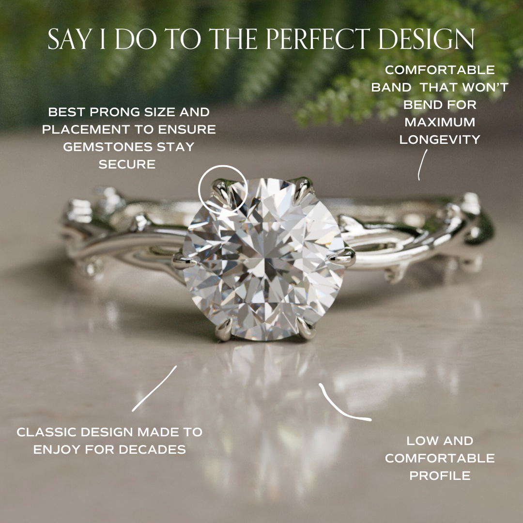 Marquise Shaped Three Stone Lab Grown Diamond Engagement Ring