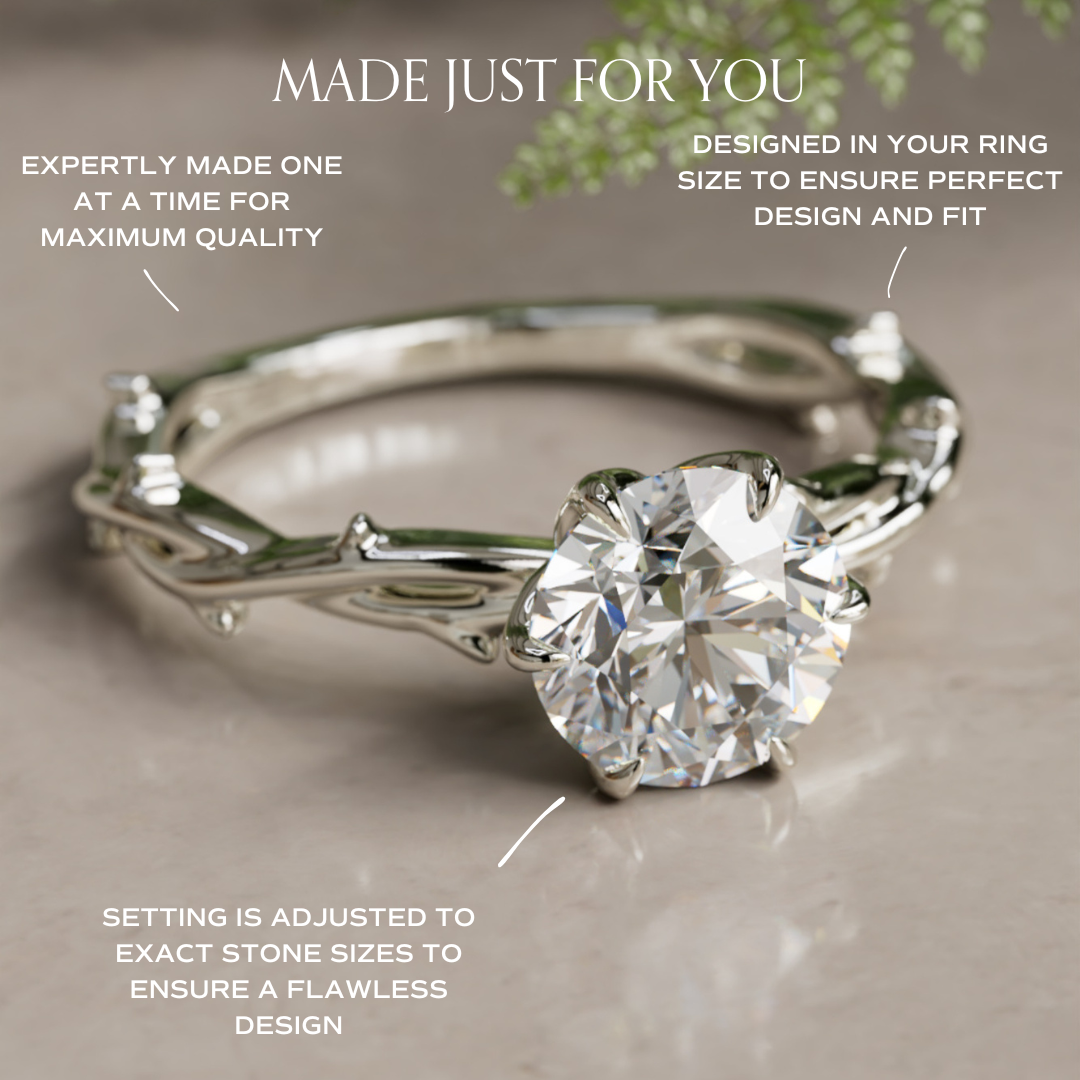 Marquise Shaped Three Stone Lab Grown Diamond Engagement Ring