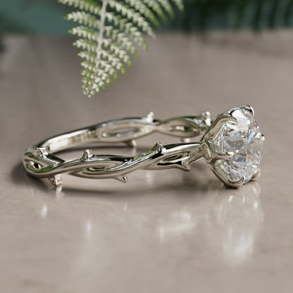 Marquise Shaped Three Stone Lab Grown Diamond Engagement Ring