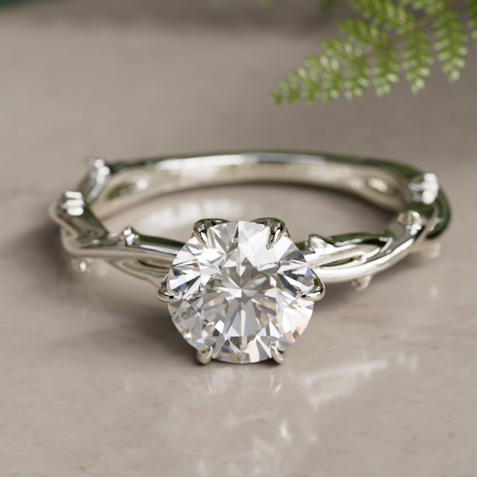 Marquise Shaped Three Stone Lab Grown Diamond Engagement Ring