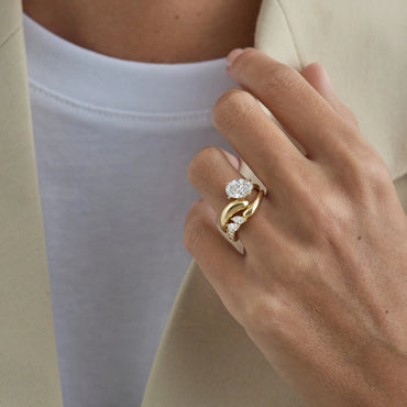 Timeless 0.35 TCW Pear, Marquise & Round Alternating Stones Lab Grown Diamond Wedding Band