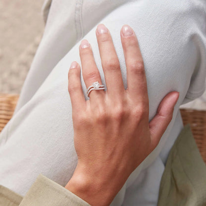 Timeless 0.2 TCW Round Stones Slight Swirl Lab Grown Diamond Wedding Band