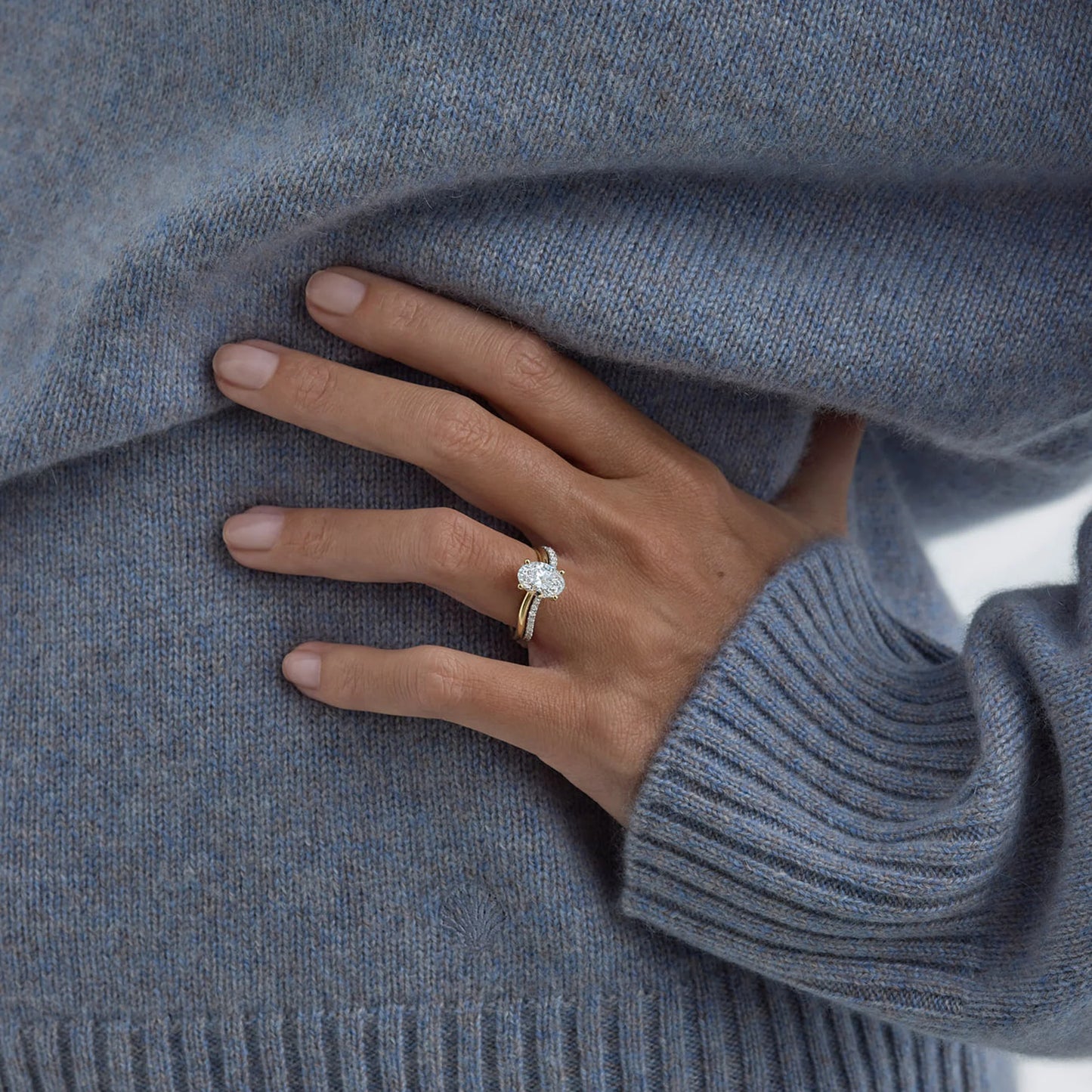 Timeless 0.2 TCW Round Stones Slight Swirl Lab Grown Diamond Wedding Band