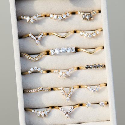 0.25 TCW Round Shaped Half Eternity Lab Grown Diamond Wedding Band