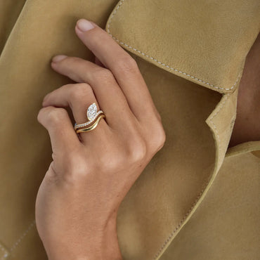 Timeless 1.41 Cut Marquise Cut Swirl Pave Styled Lab Grown Diamond Engagement Ring (Only Ring)