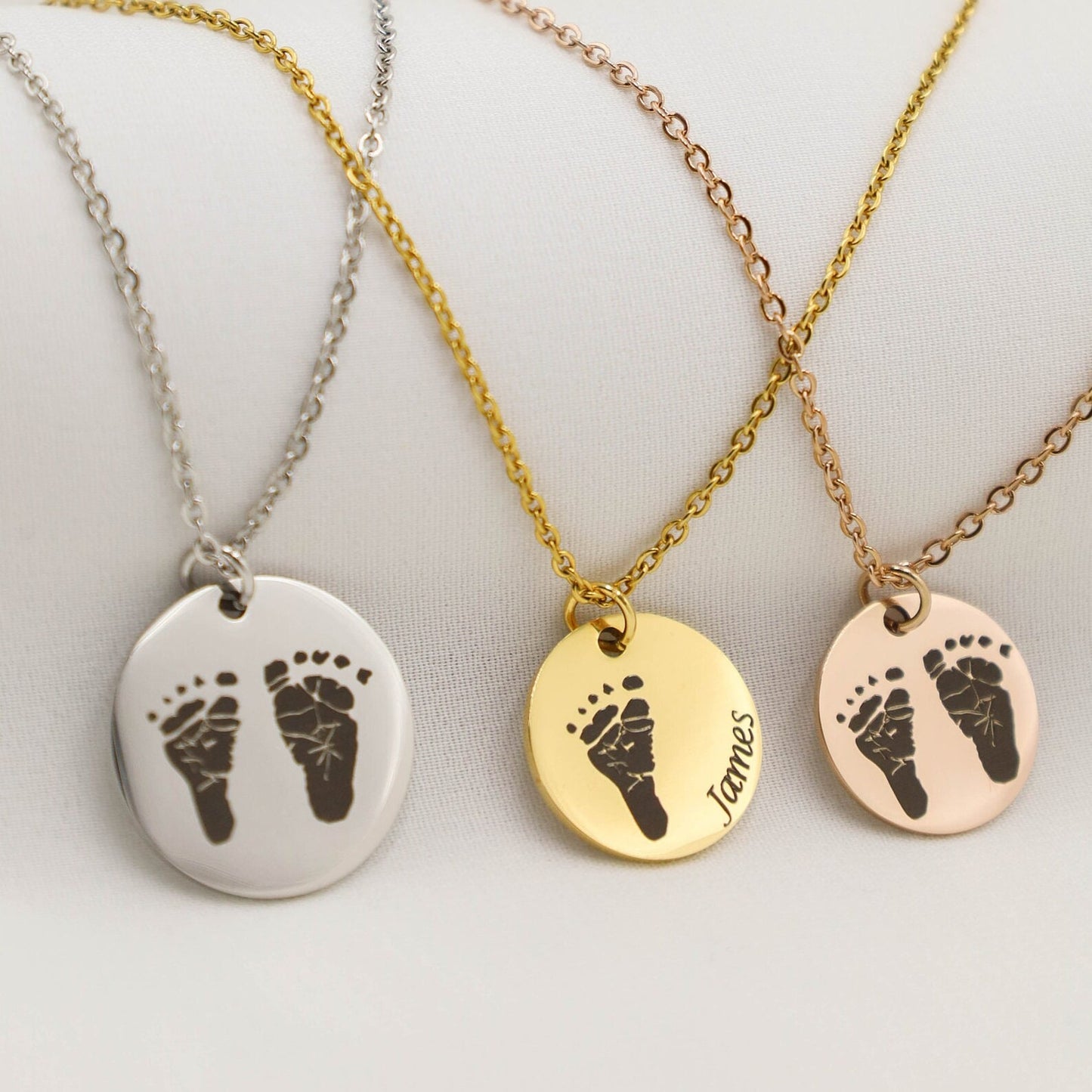 Footprint Necklace Of Baby Memory