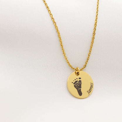 Footprint Necklace Of Baby Memory