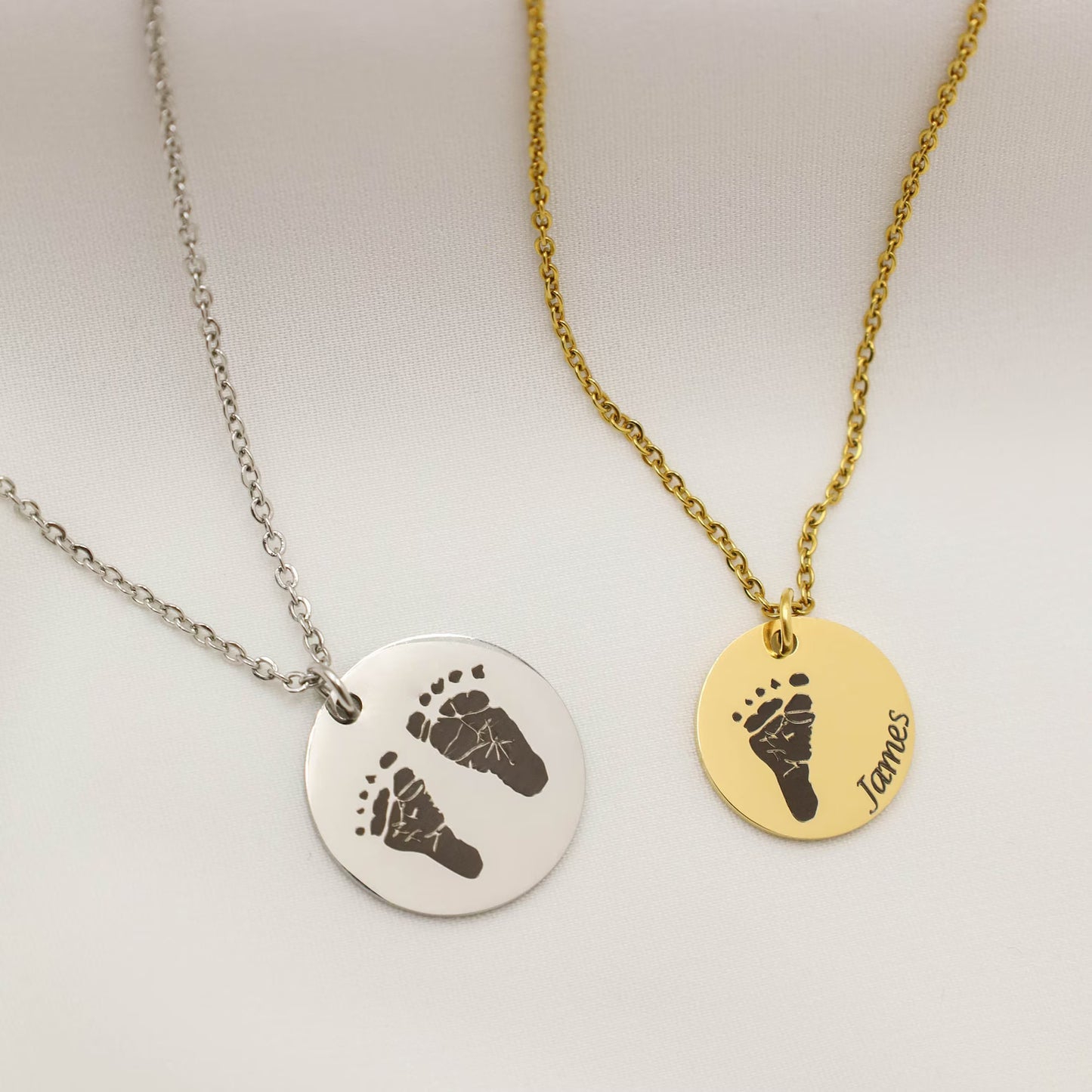 Footprint Necklace Of Baby Memory