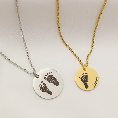 Footprint Necklace Of Baby Memory