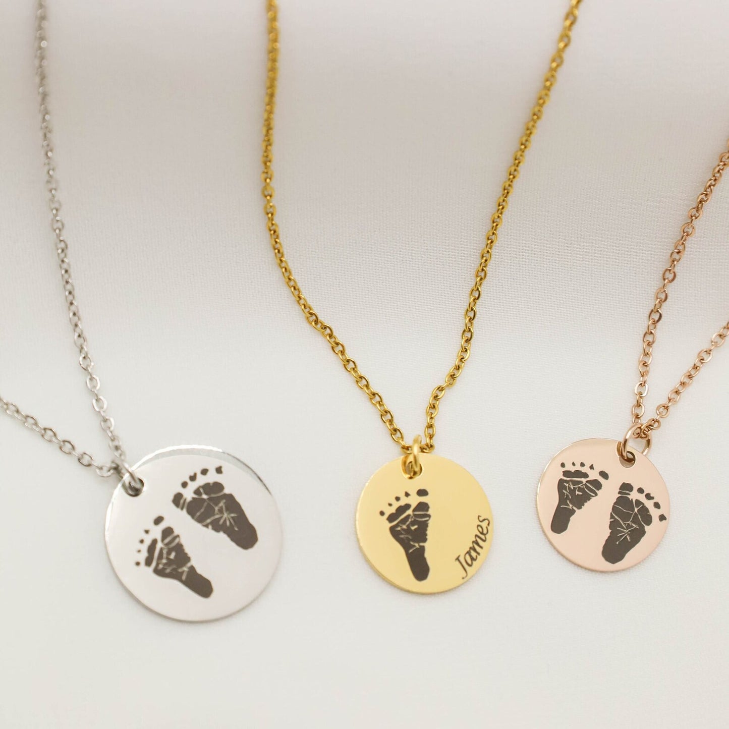 Footprint Necklace Of Baby Memory