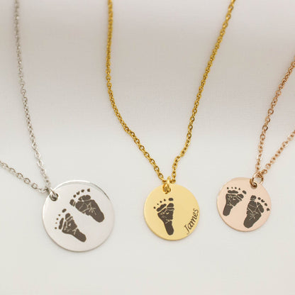 Footprint Necklace Of Baby Memory