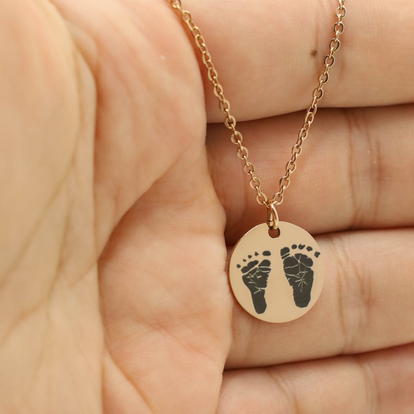 Footprint Necklace Of Baby Memory