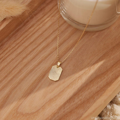 Fingerprint Dog Pendant Necklace