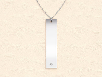 0.05 CT Round Name Tag Moissanite Necklace 6