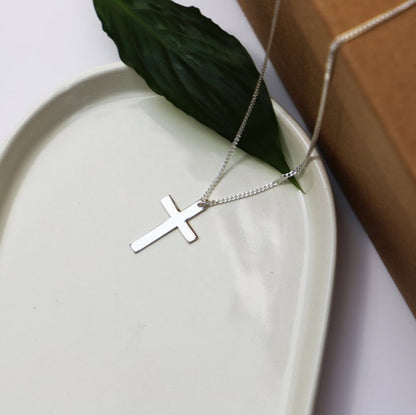Mens Cross Pendant Necklace