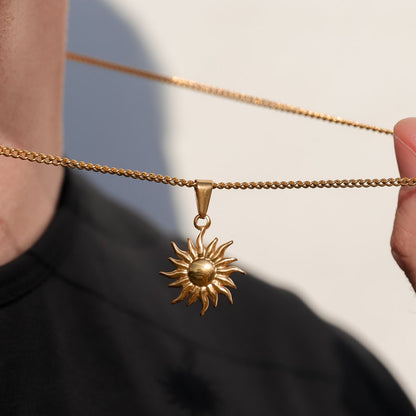 Sun Pendant Necklace For Men