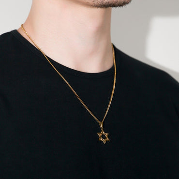 Star Of David Pendant Necklace For Men