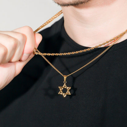 Star Pendant Necklace For Men