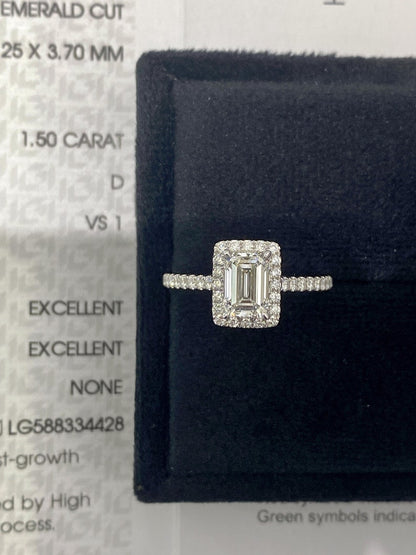 Marquise Shaped Three Stone Lab Grown Diamond Engagement Ring