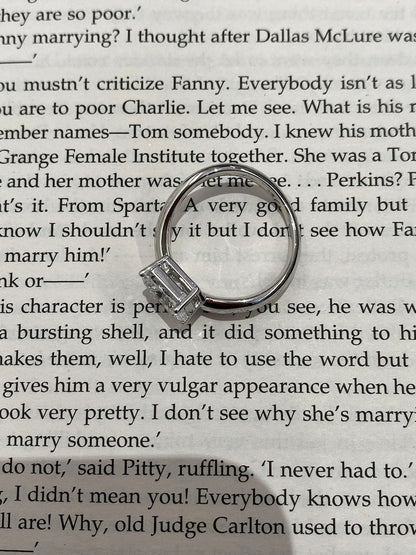 Marquise Shaped Three Stone Lab Grown Diamond Engagement Ring