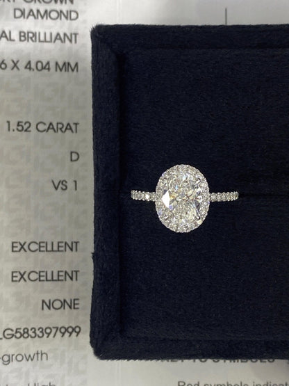 Marquise Shaped Three Stone Lab Grown Diamond Engagement Ring