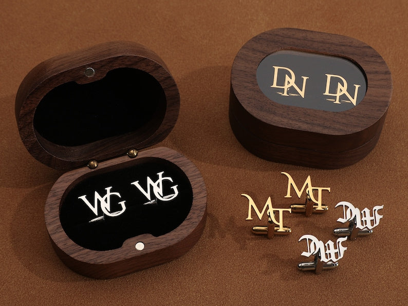 Initial Letter Cufflinks For Men